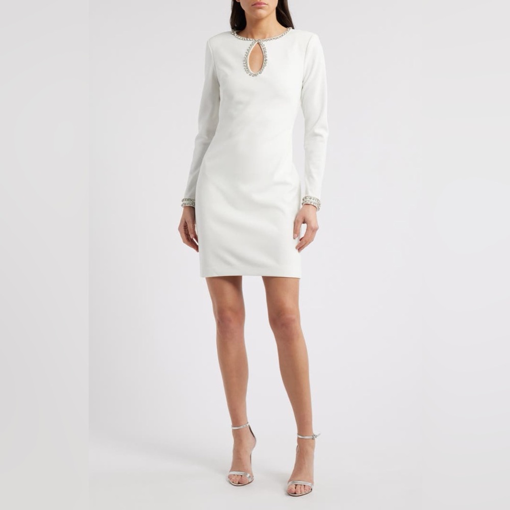 VINCE CAMUTO IVY Embellished Long‎ Sleeve Cocktail Dress NWT SIZE 10
